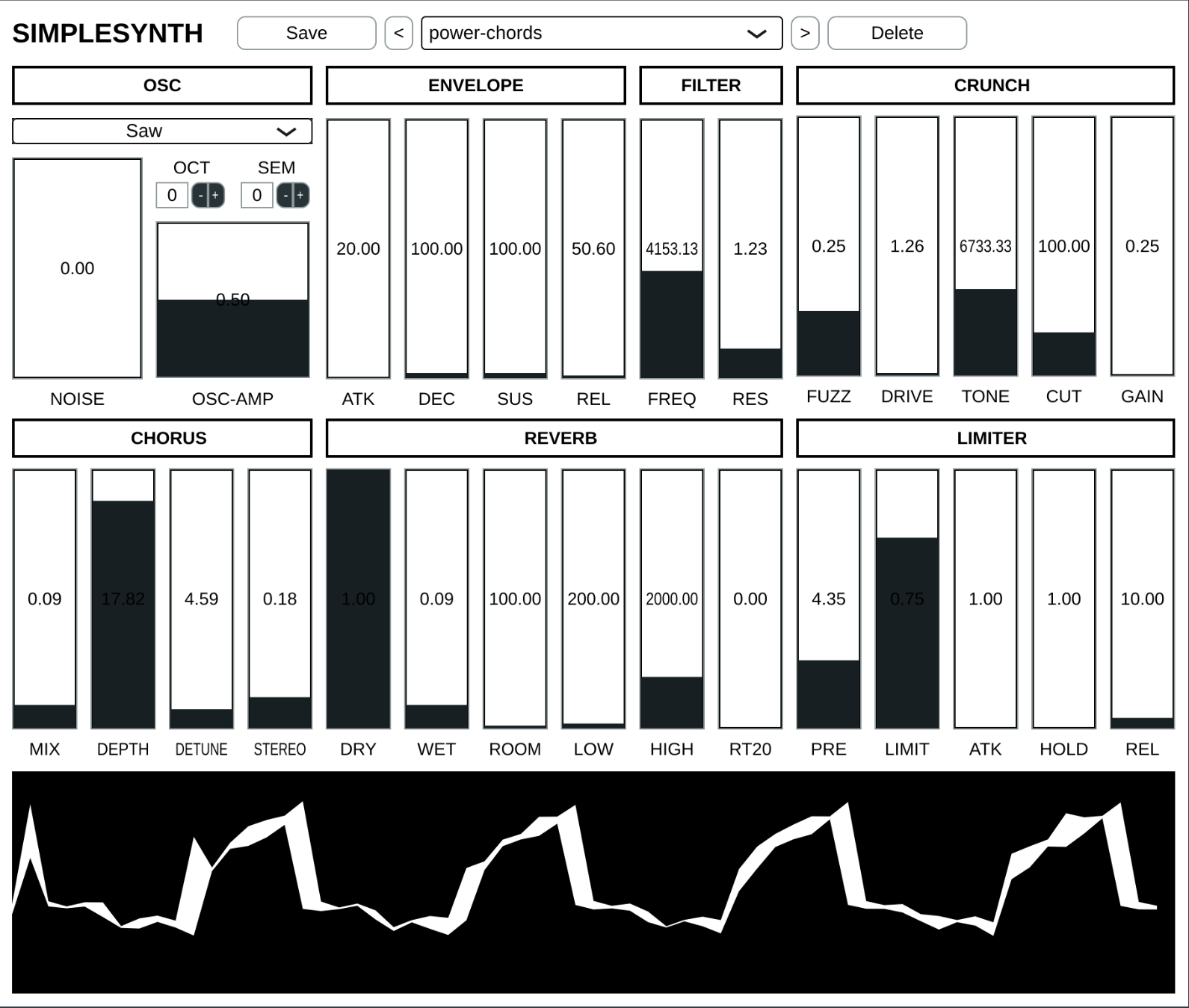 Simple Synth Interface